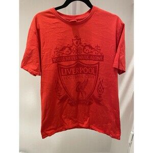 Liverpool FC You'll Never Walk Alone Crest Red T-Shirt LFC Football Club  XL